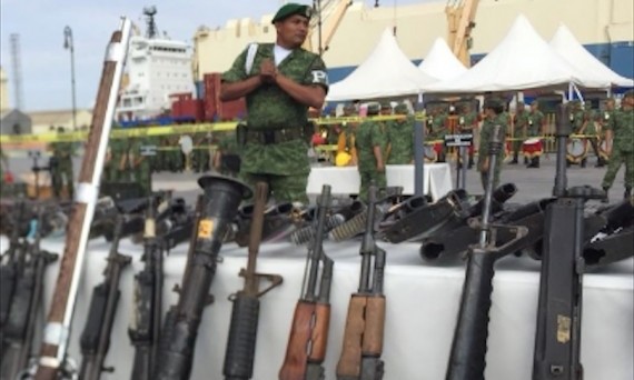 Destrucción de armas de fuego aseguradas en las entidades de Veracruz, Puebla y Tlaxcala