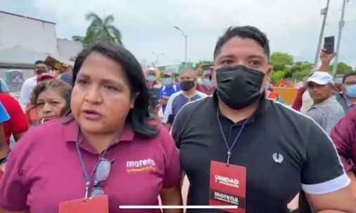 Revienta Carmen Medel elección interna de MORENA en Minatitilán