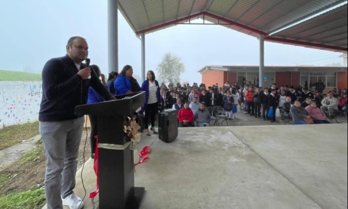 Altotonga celebra la inauguración del techado en la Telesecundaria José Vasconcelos