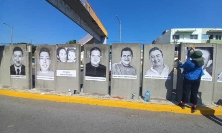 Colectivos demandan justicia por desaparecidos en Veracruz a través de mural conmemorativo