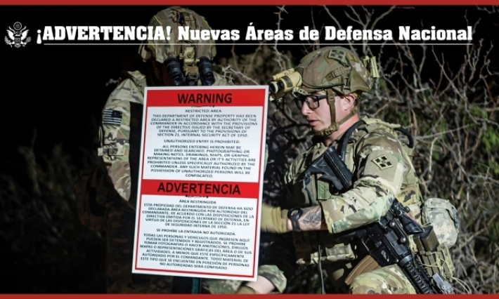 Designa EU zonas fronterizas con México como áreas de defensa nacional
