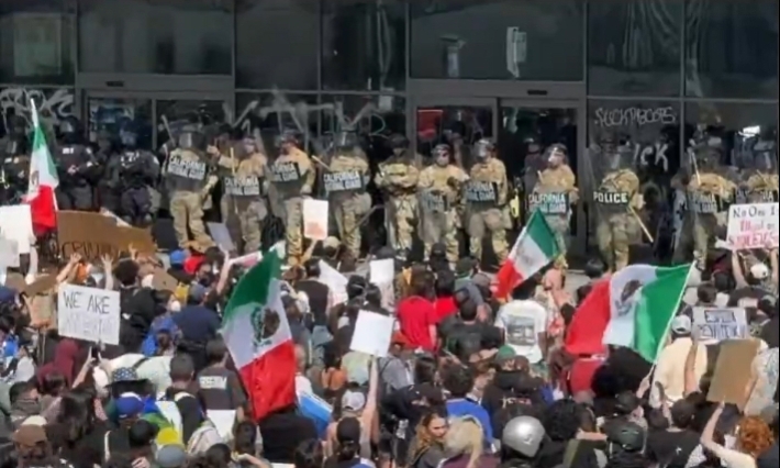Toque de queda en el centro de Los Ángeles tras protestas por redadas migratorias
